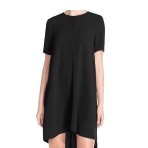 Chic Charles Henry Crepe High Low Swing Trapeze Dress, size‎ small